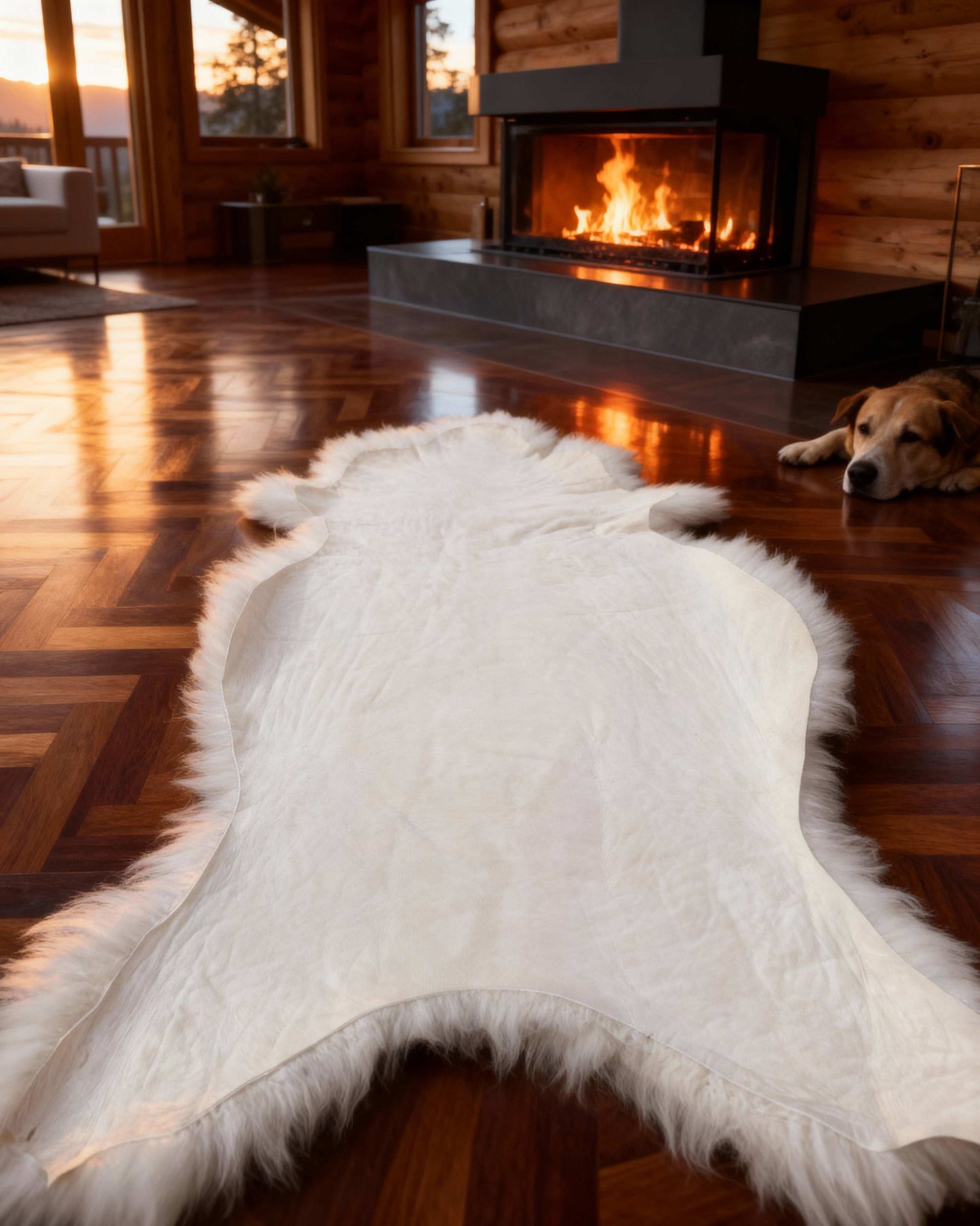 XXXL 130-140 cm 2er Set! Natur Schaffelle – Ökologisch gegerbt, Naturweiß