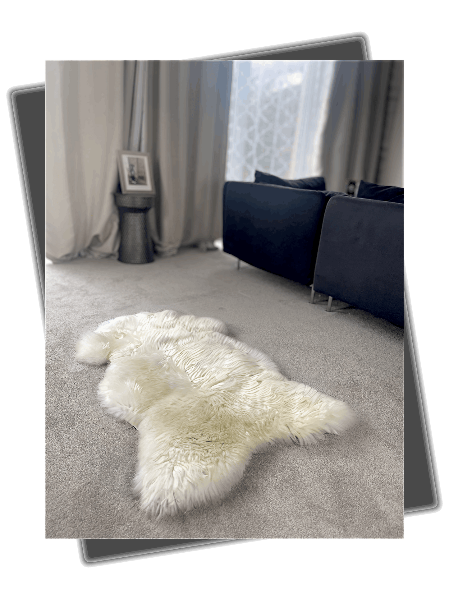 Natur Schaffell – Ökologisch gegerbt, XL, Naturweiß