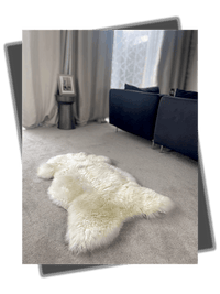 Natur Schaffell – Ökologisch gegerbt, XL, Naturweiß