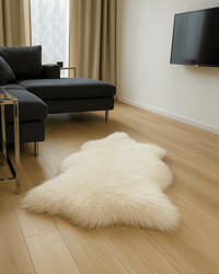 Natur Schaffell – Ökologisch gegerbt, XL, Naturweiß