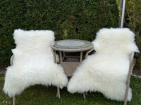 2er Set Natur Schaffelle – Ökologisch gegerbt, XL, Naturweiß , 120x80cm