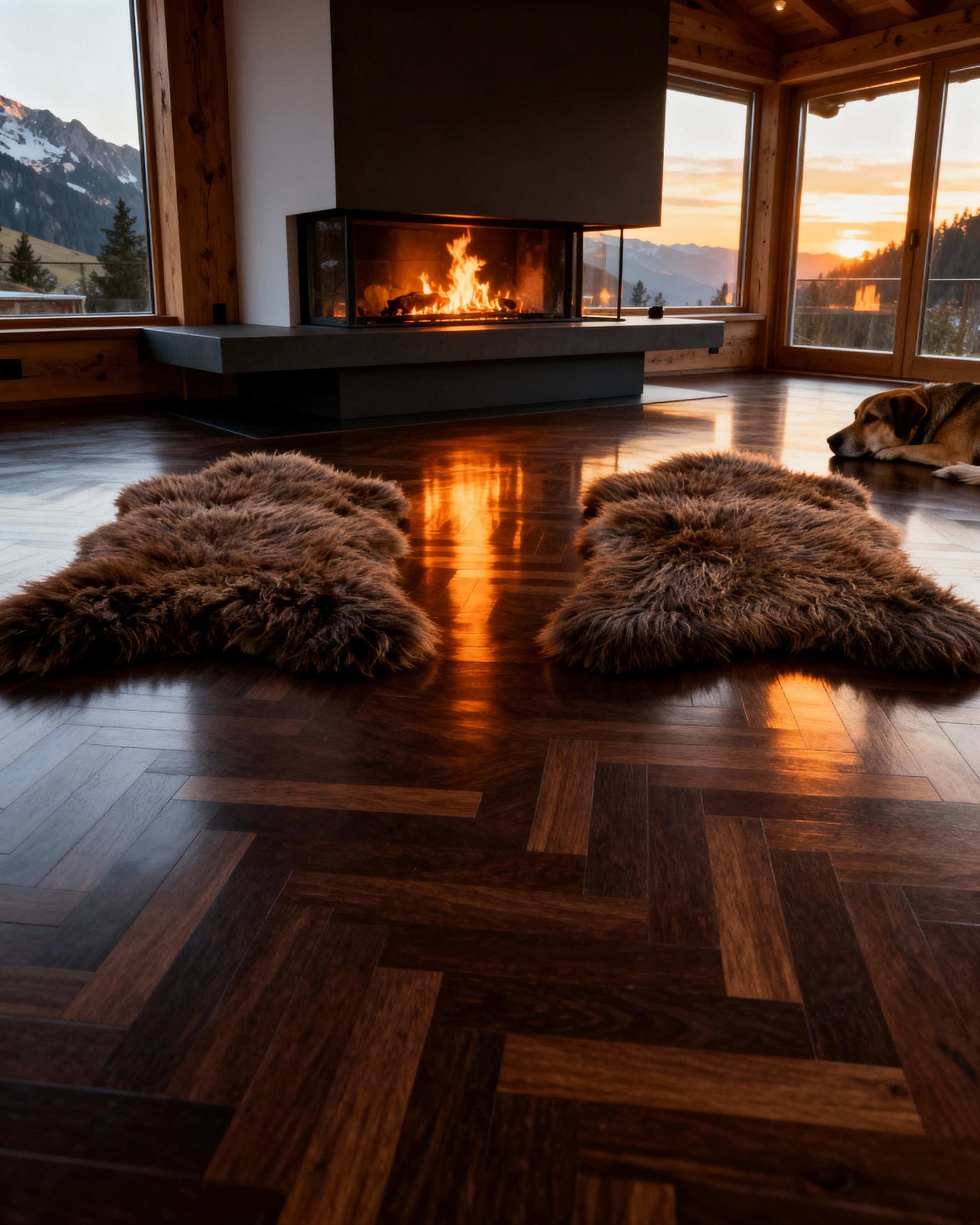 XXXL 130-140 cm 2er Set!  Natur Schaffelle – Ökologisch gegerbt, Naturbraun