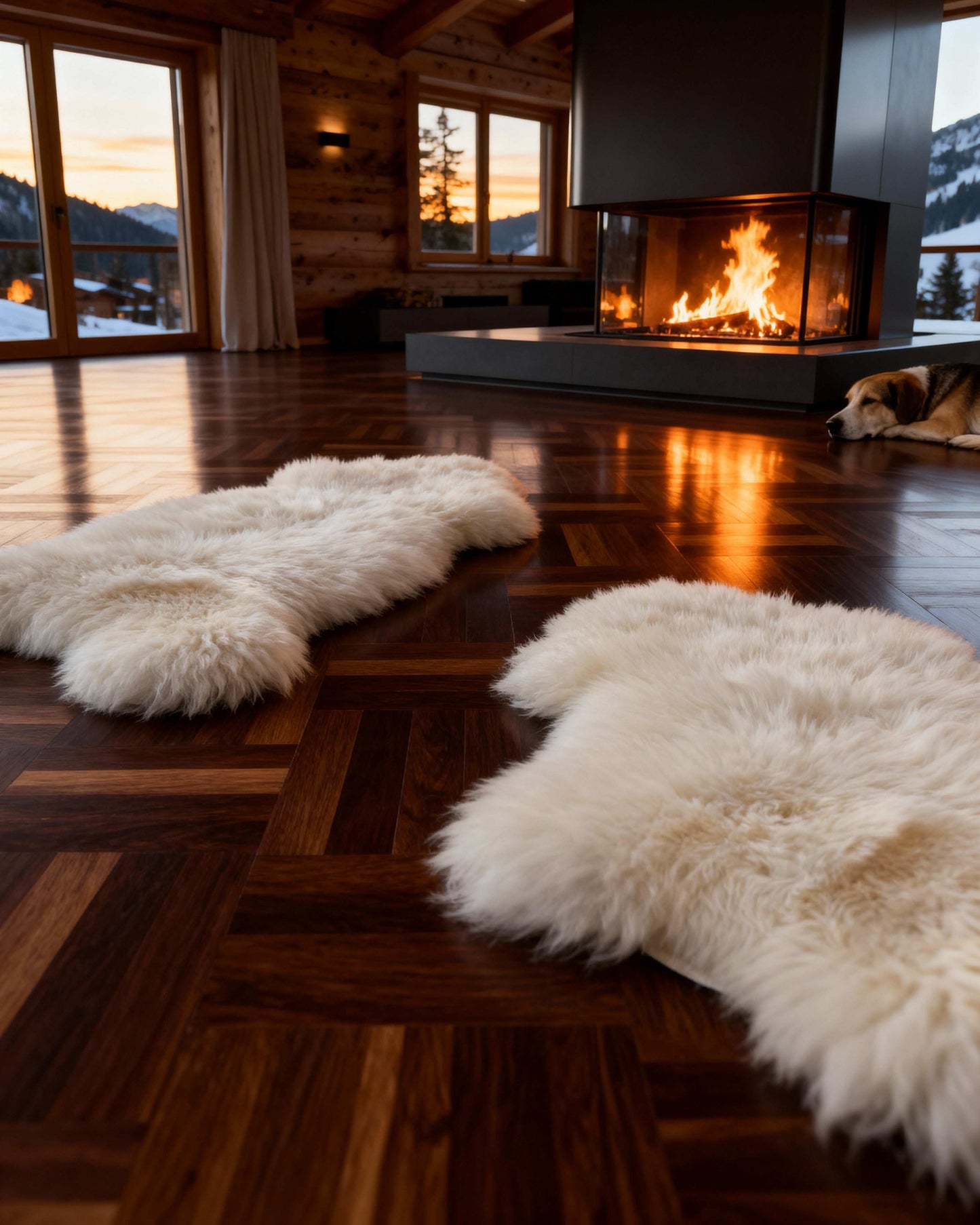 2er Set Natur Schaffelle – Ökologisch gegerbt, XL, Naturweiß , 120x80cm